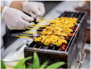 Live grill satay