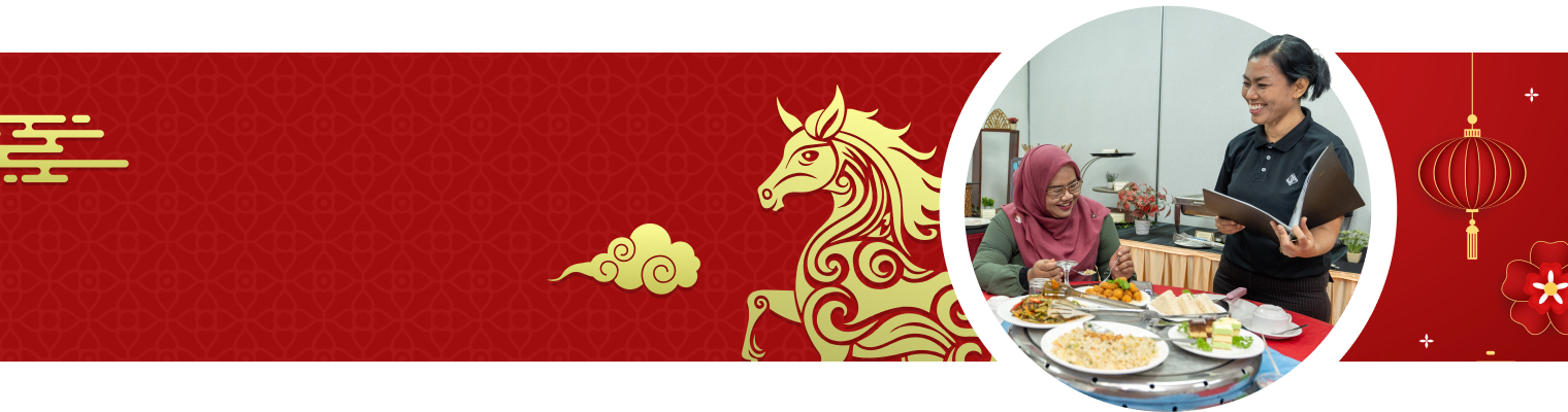 Order Our Halal-certified CNY Buffet for office and home parties | Reliable Halal canteen management for factories and international schools